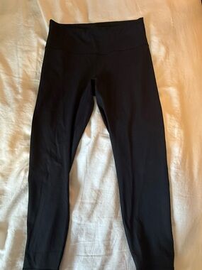 Black LuluLemon Leggings with Wide Waistband & Adjustable Waist